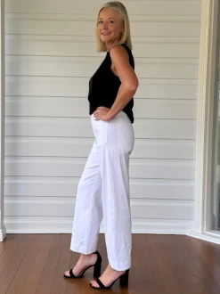Marine Wide Leg Pant - White