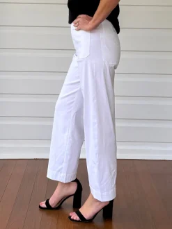 Marine Wide Leg Pant - White