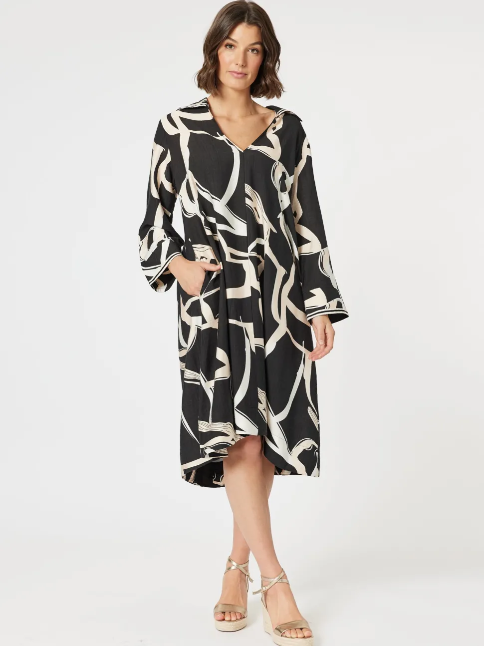 Matisse Print Dress - Black/Natural