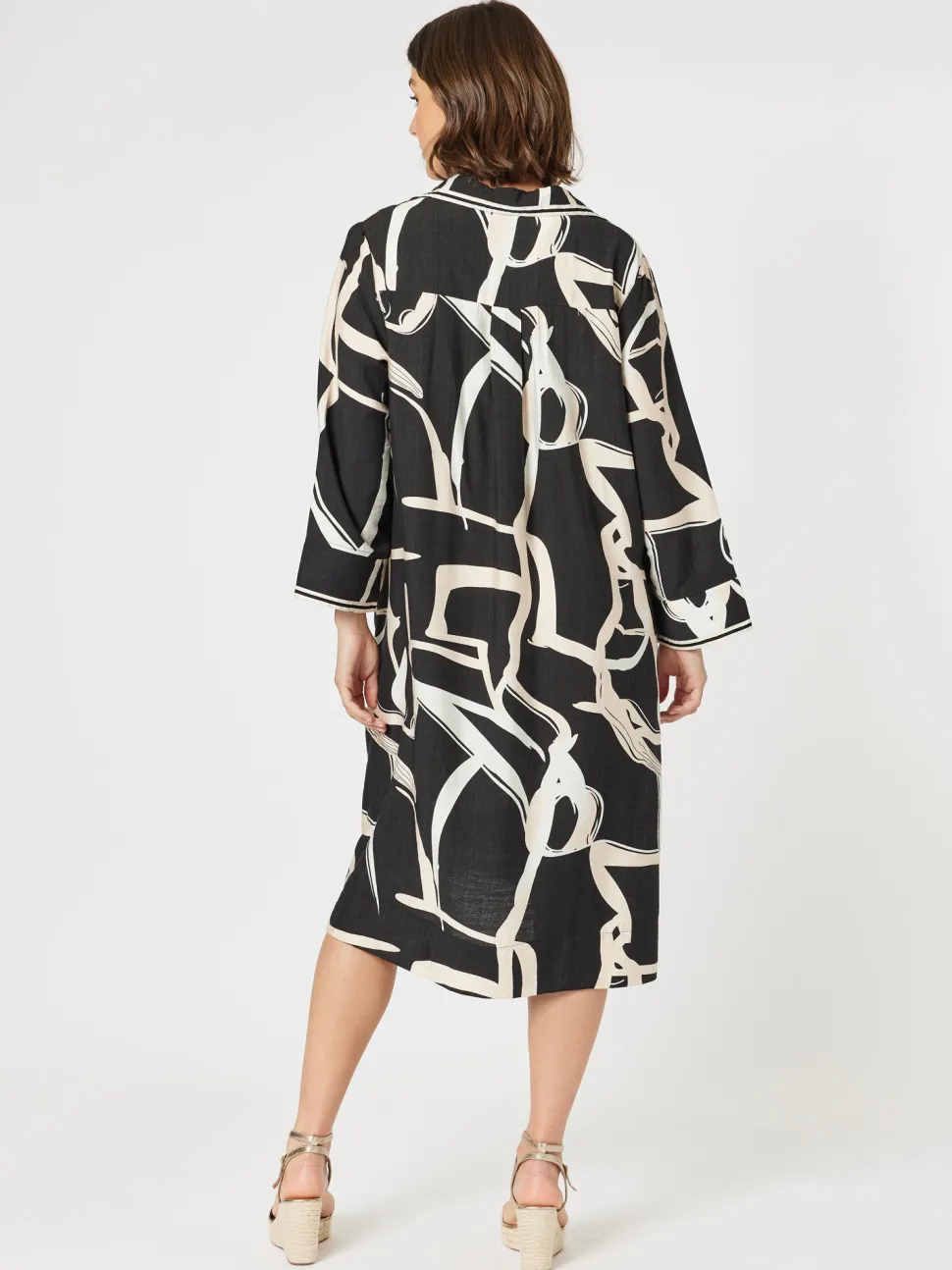 Matisse Print Dress - Black/Natural