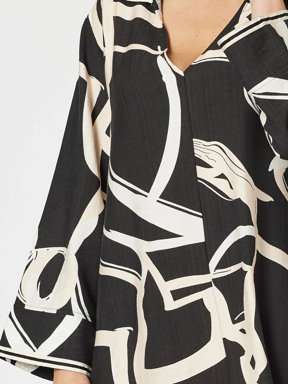 Matisse Print Dress - Black/Natural
