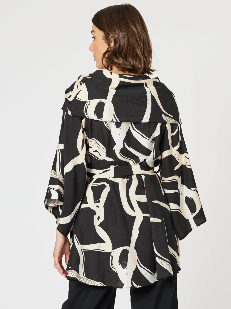 Matisse Print Top - Black/Natural