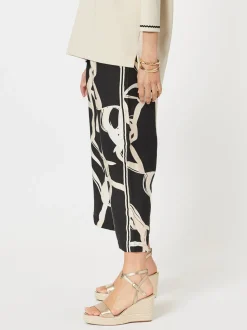 Matisse Print Wide Leg Pant - Black/Natural