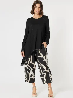 Matisse Print Wide Leg Pant - Black/Natural