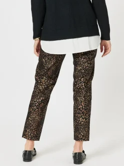 Mona Animal Print Pant - Bronze
