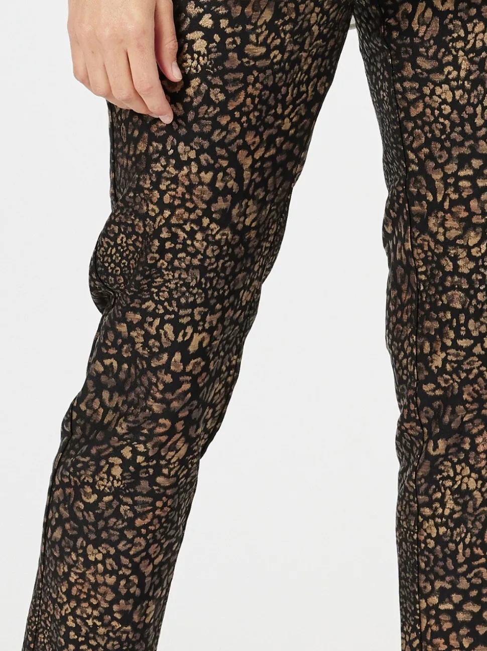 Mona Animal Print Pant - Bronze
