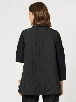 Monet Quilted Vest - Black