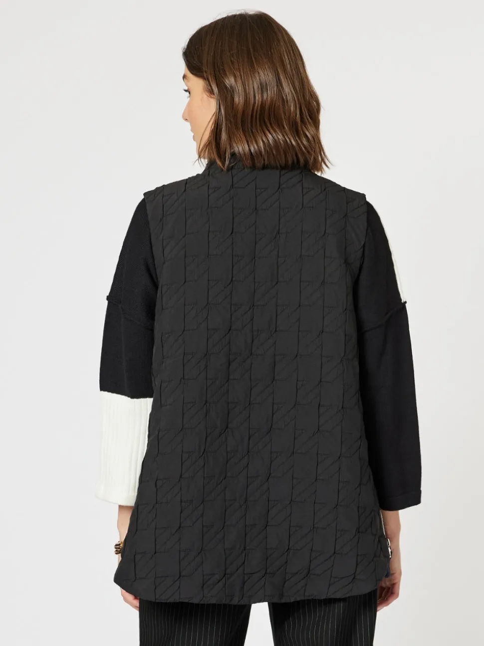 Monet Quilted Vest - Black