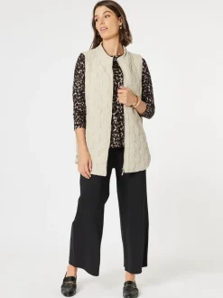 Monet Quilted Vest - Natural