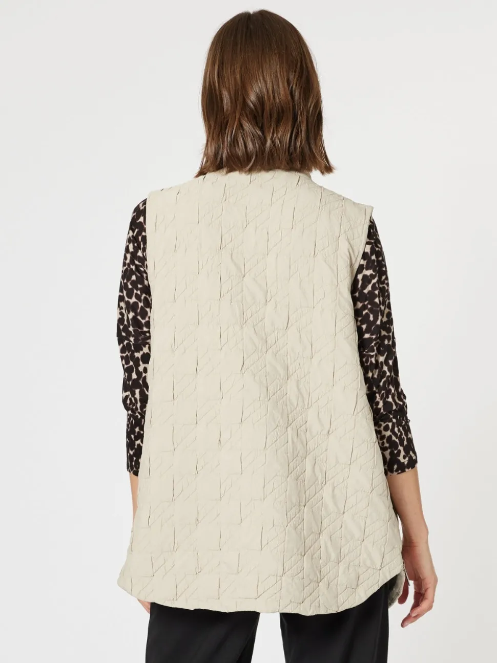 Monet Quilted Vest - Natural