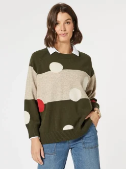 Moonlight Spot Print Knit - Khaki