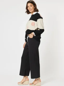 Moonlight Spot Print Knit - Black/Natural