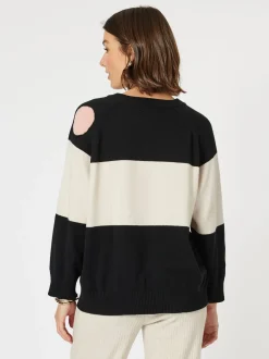 Moonlight Spot Print Knit - Black/Natural