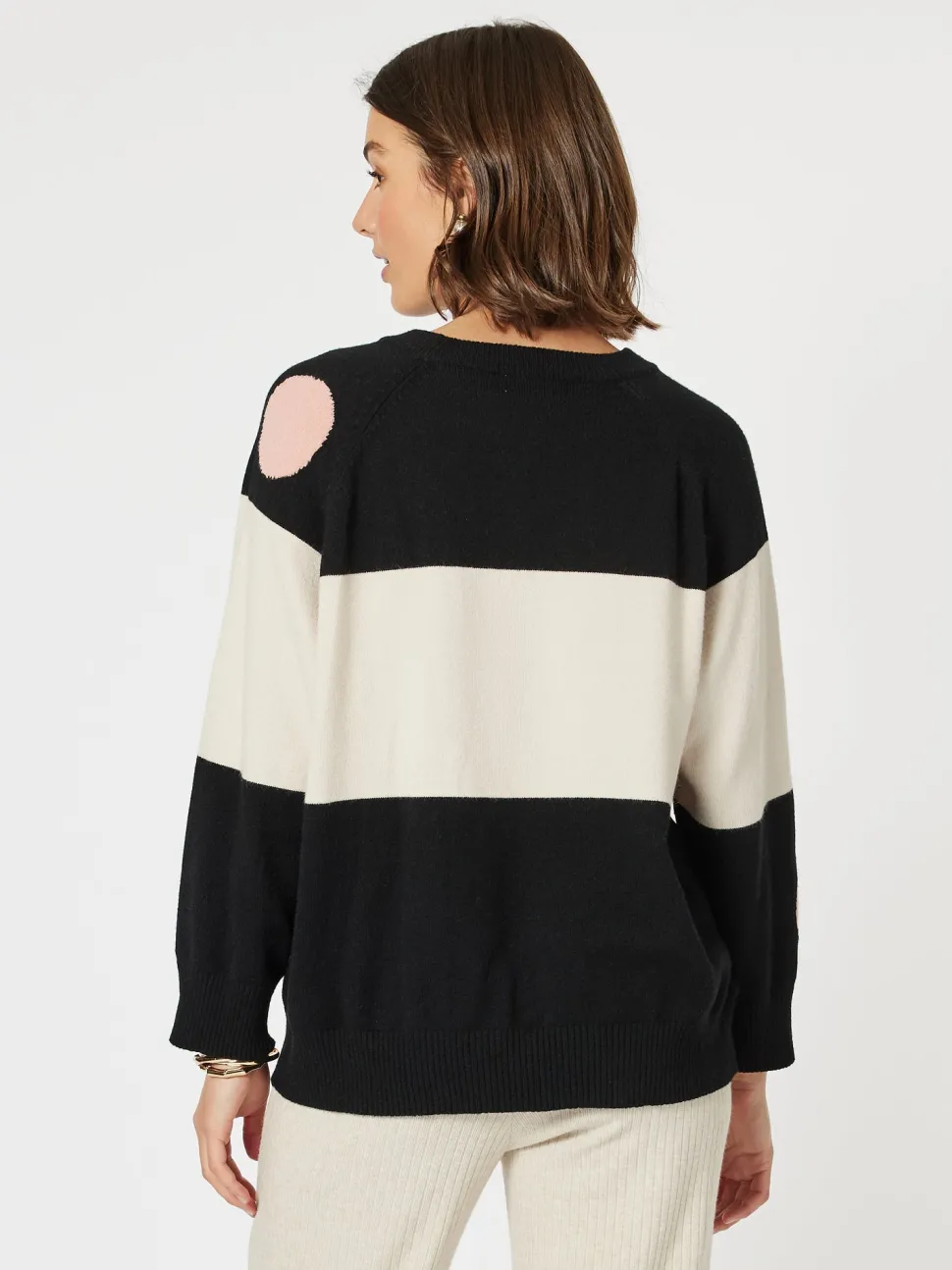 Moonlight Spot Print Knit - Black/Natural