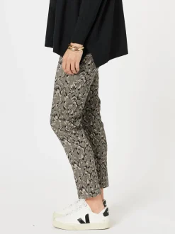 Muse Floral Print Pant - Granite
