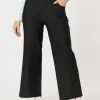 Nicky Wide Leg Pinstripe Pant - Natural/Black