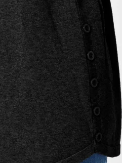 Ollie Side Button Vest - Black