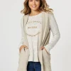 Ollie Side Button Vest - Oatmeal