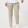 Paige Cargo Slim Leg Jean - Washed Natural