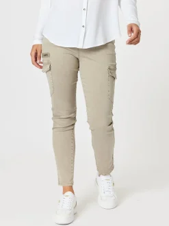 Paige Cargo Slim Leg Jean - Washed Natural