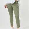Paige Cargo Slim Leg Jean - Washed Khaki