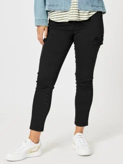 Paige Cargo Slim Leg Jean - Black