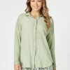 Paige Garment Washed Shirt - Washed Khaki