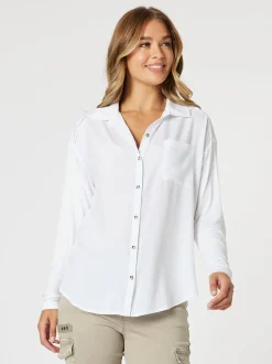 Paige Garment Washed Shirt - White