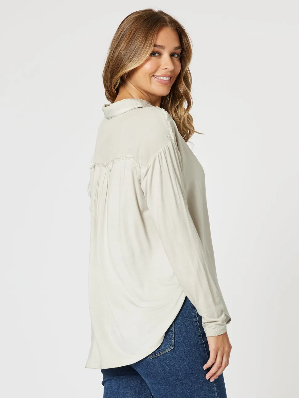 Paige Garment Washed Shirt - Natural
