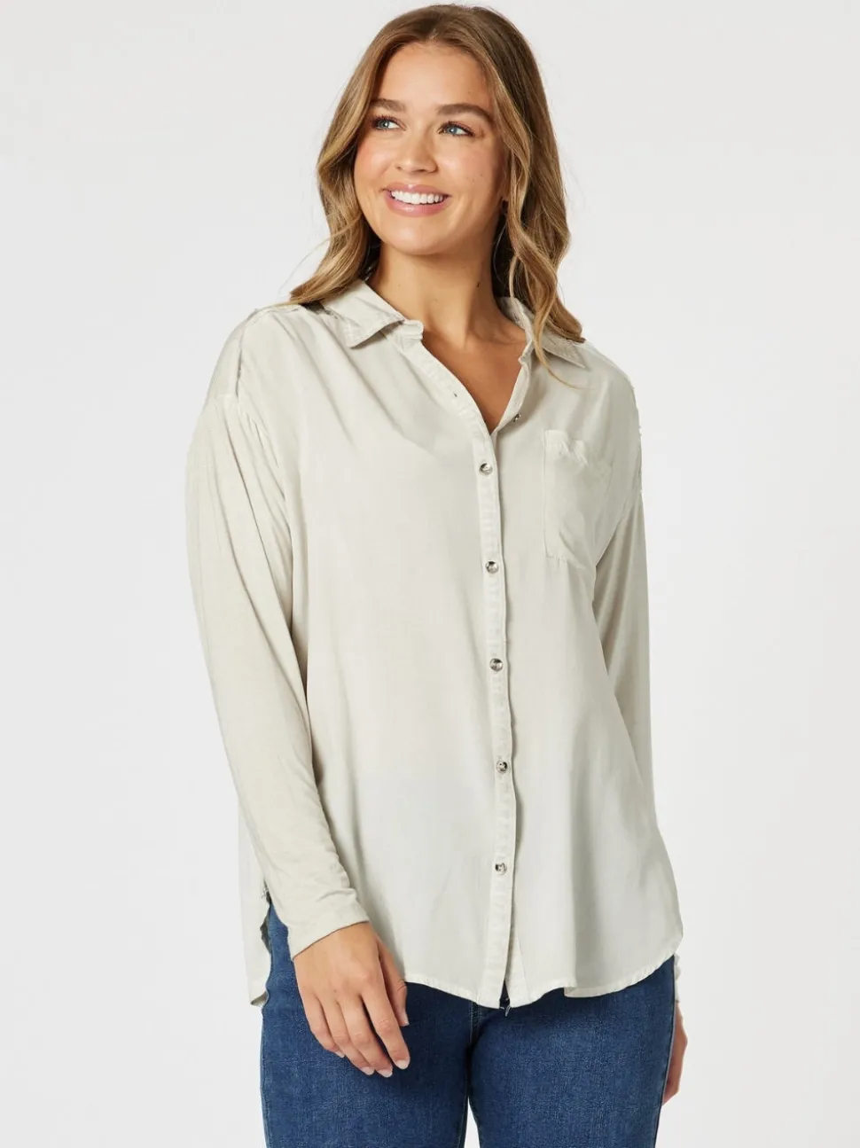 Paige Garment Washed Shirt - Natural