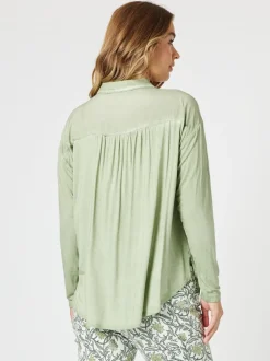 Paige Garment Washed Shirt - Washed Khaki
