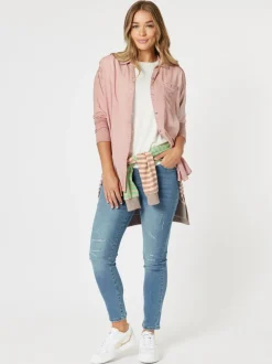 Paige Garment Washed Shirt - Washed Pink