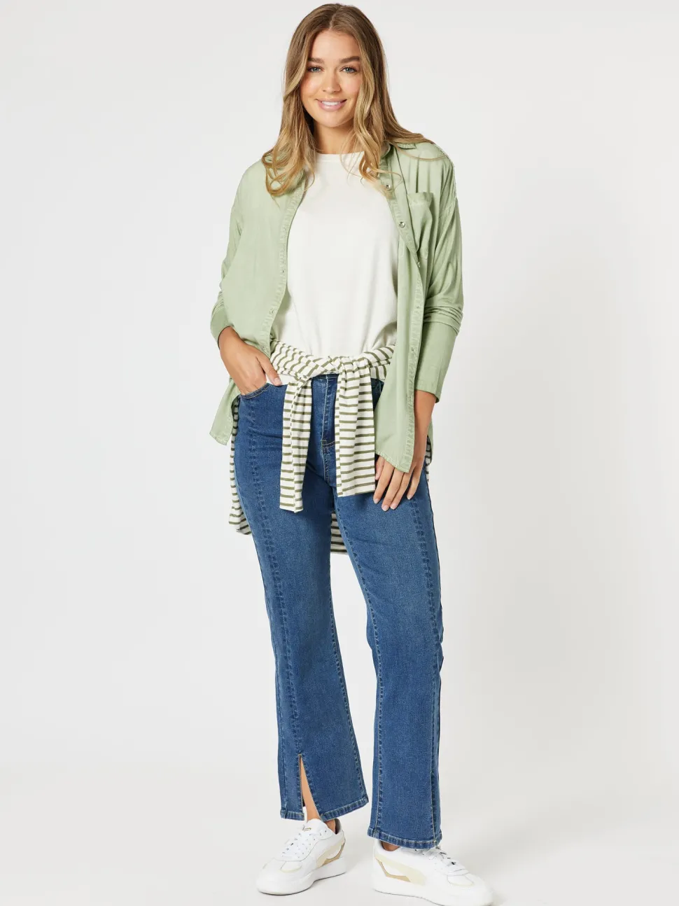 Paige Garment Washed Shirt - Washed Khaki