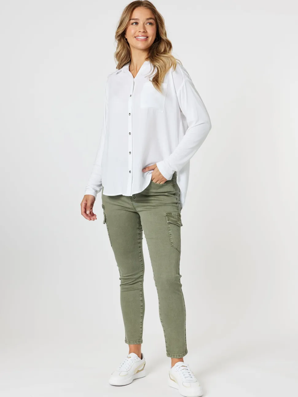 Paige Garment Washed Shirt - White
