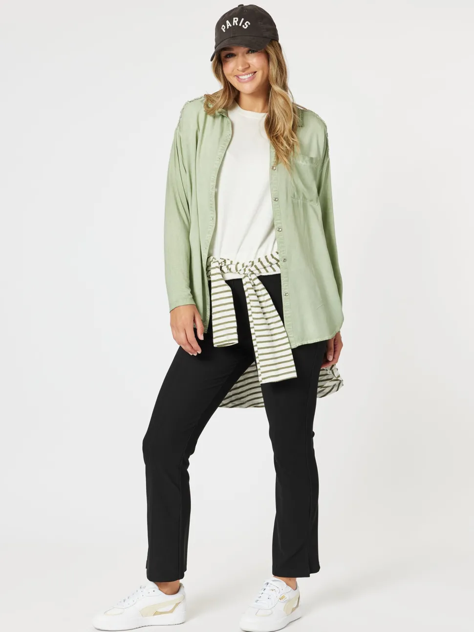 Paige Garment Washed Shirt - Washed Khaki