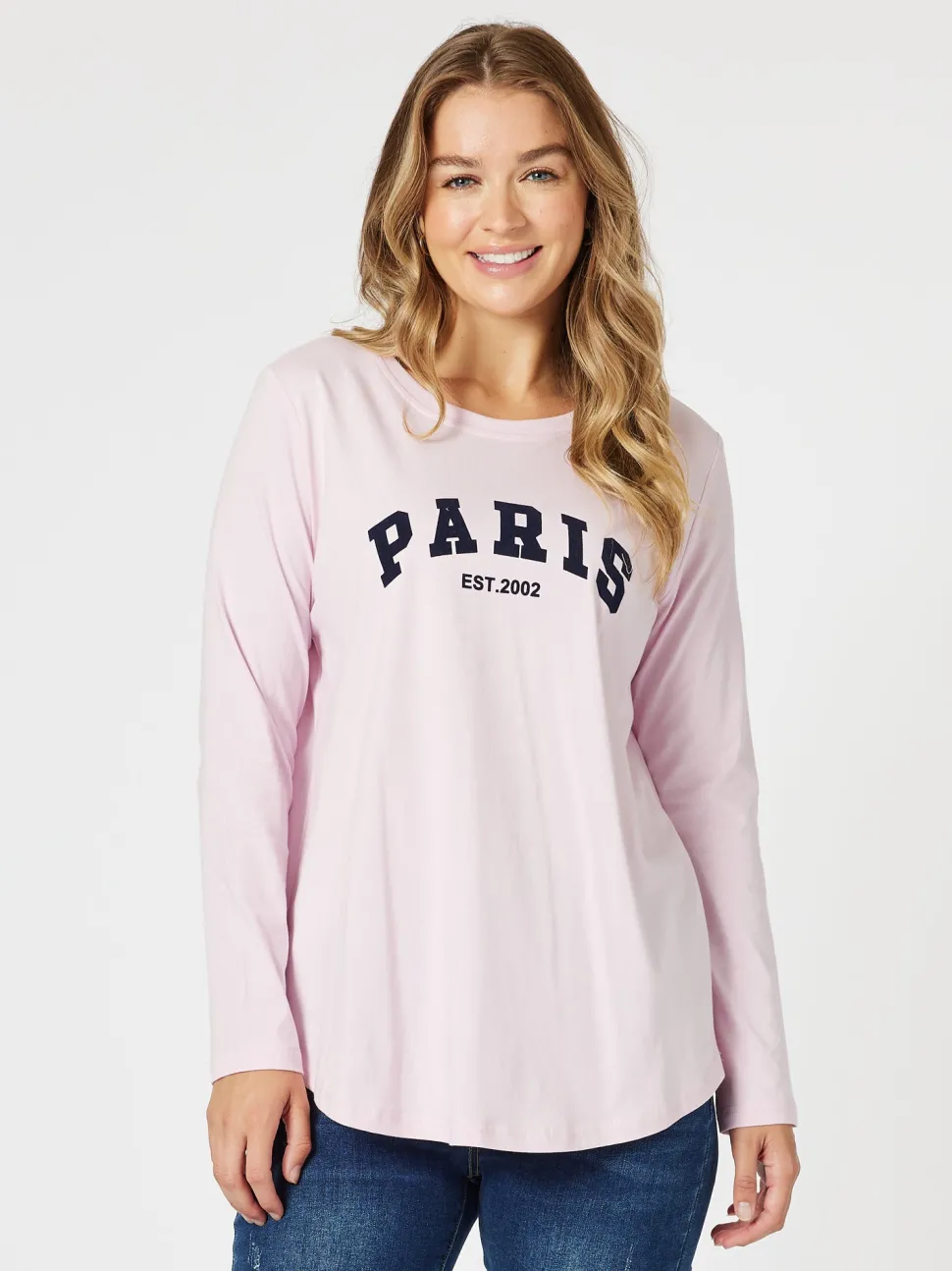 Paris Long Sleeve Tee - Pink