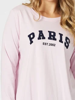Paris Long Sleeve Tee - Pink