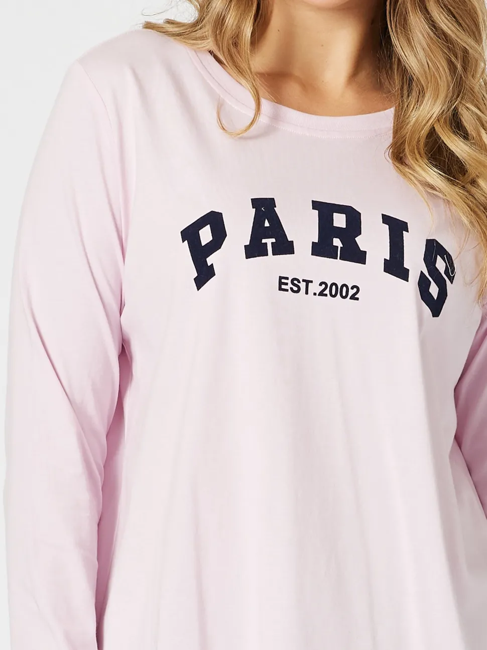 Paris Long Sleeve Tee - Pink