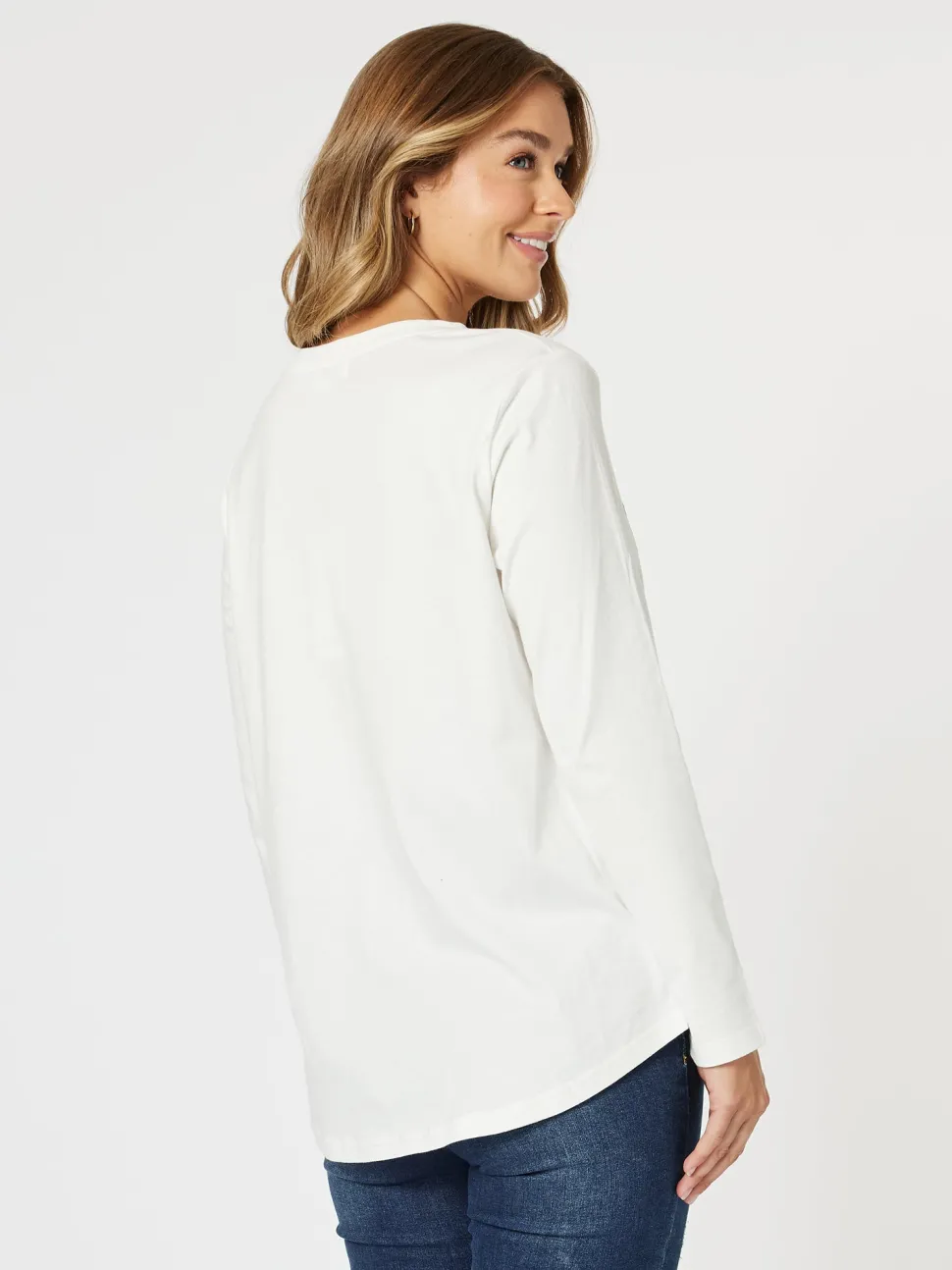 Paris Long Sleeve Tee - White
