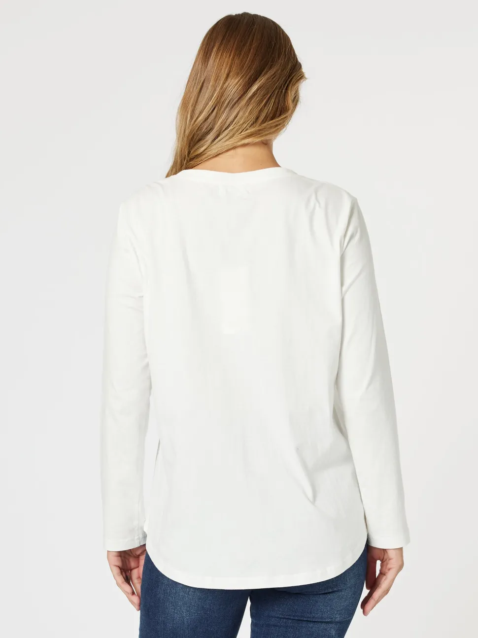Paris Long Sleeve Tee - White