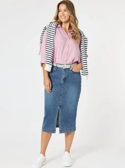 Paris Stripe Print Sweatshirt - Navy/White