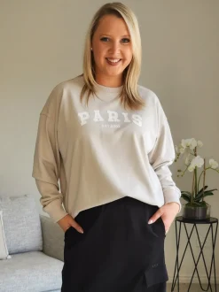 Paris Sweatshirt - Stone