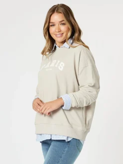 Paris Sweatshirt - Stone