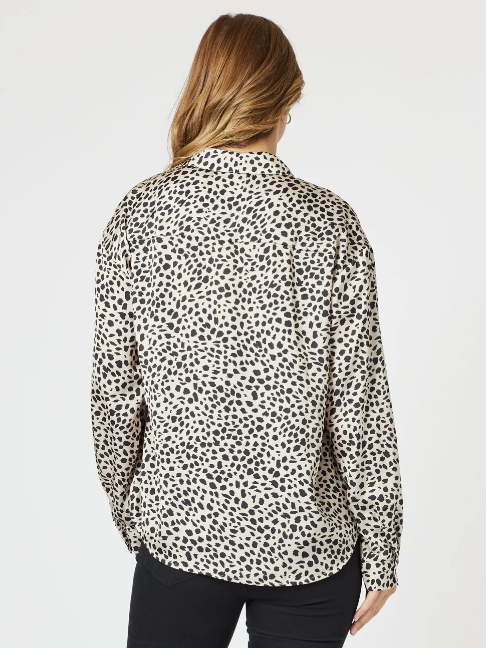 Pebble Spot Print Shirt - Natural/Black