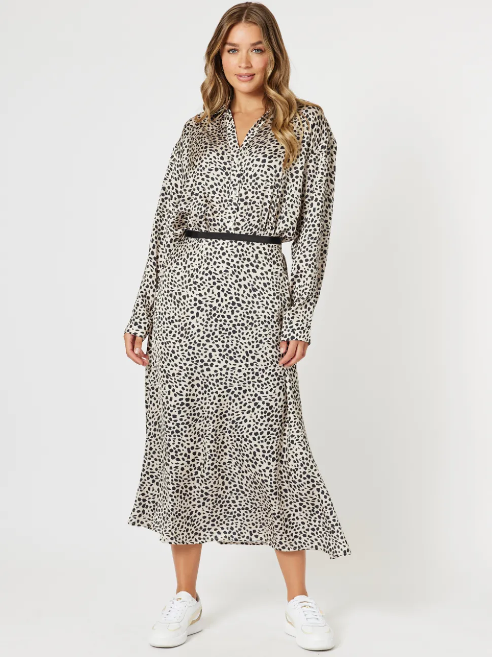 Pebble Spot Print Shirt - Natural/Black