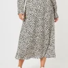 Pebble Spot Print Skirt - Natural/Black