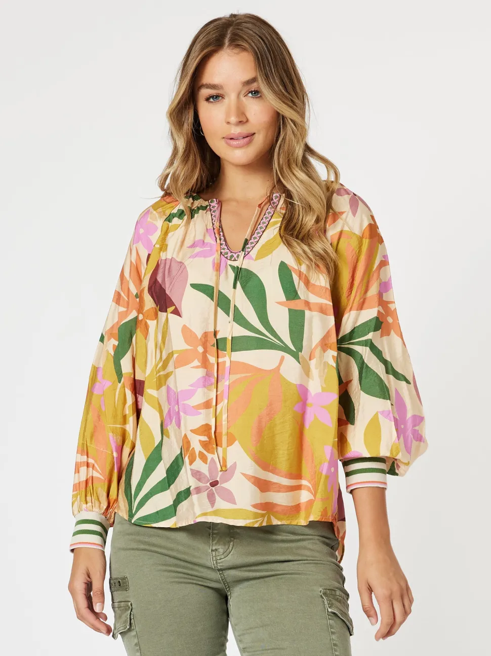 Promenade Floral Print Top - Multi