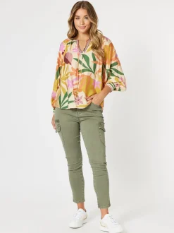 Promenade Floral Print Top - Multi