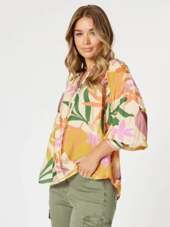 Promenade Floral Print Top - Multi