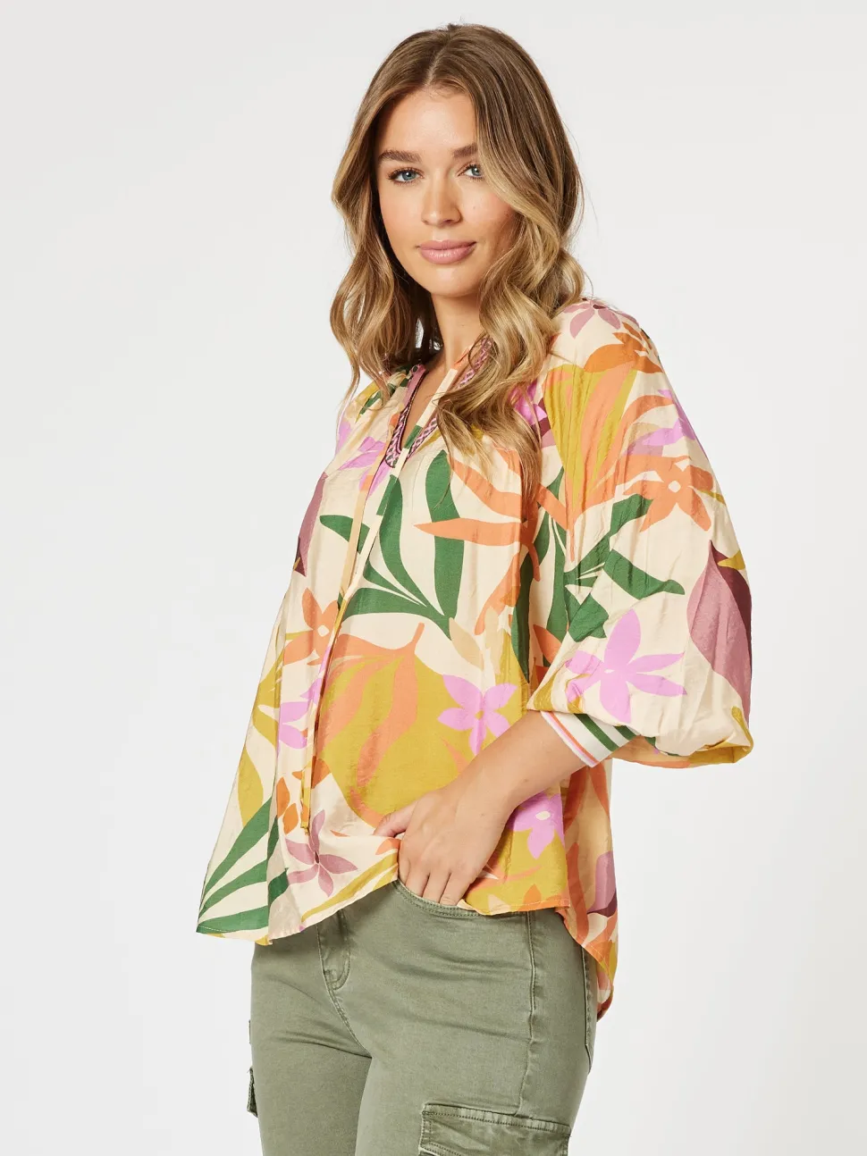 Promenade Floral Print Top - Multi